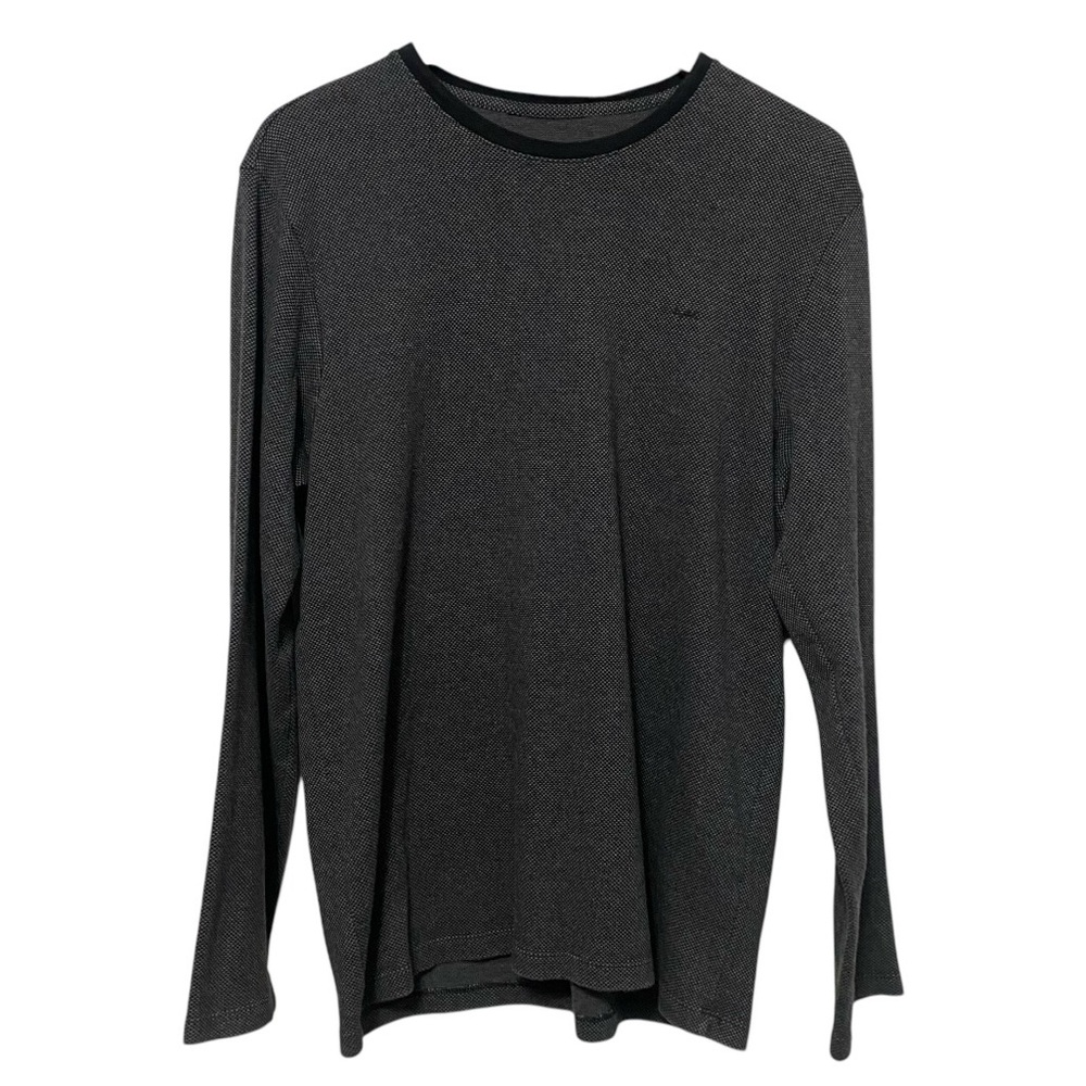 Michael Kors Long Sleeve Mens Large Knit Crew Neck Pullover Sweater Gray